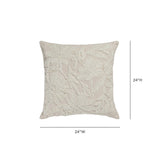 TOV Tabitha 24" Euro Size Square Embroidered Pillow