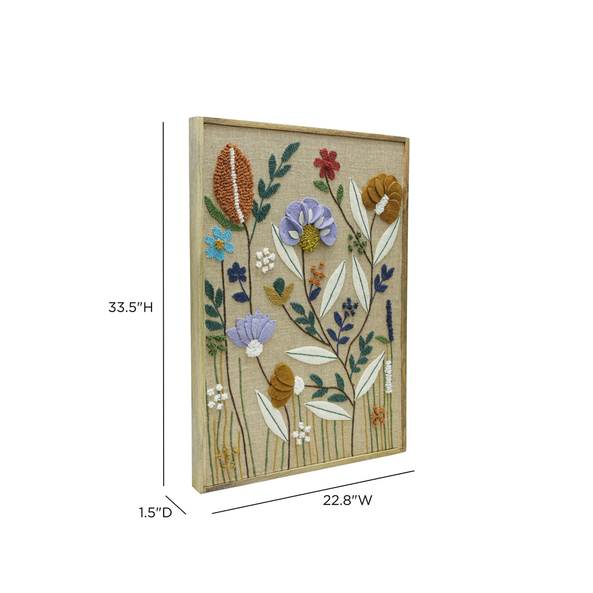 TOV Muro "Sprout" Small Embroidered Wall Art
