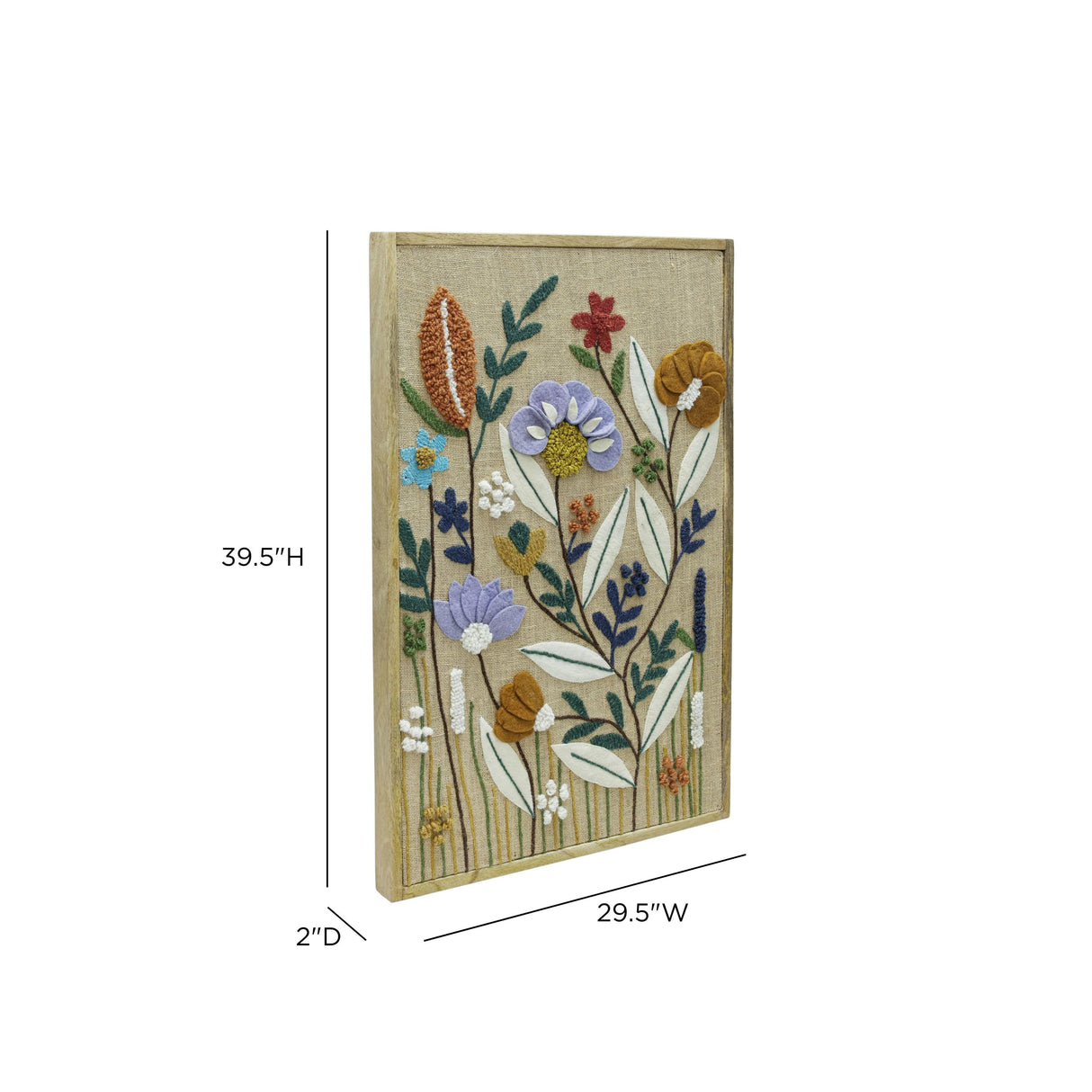 TOV Muro "Sprout" Large Embroidered Wall Art