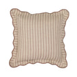 TOV Rose Taupe Striped Linen Accent Pillow