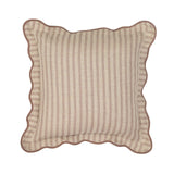 TOV Rose Taupe Striped Linen Accent Pillow