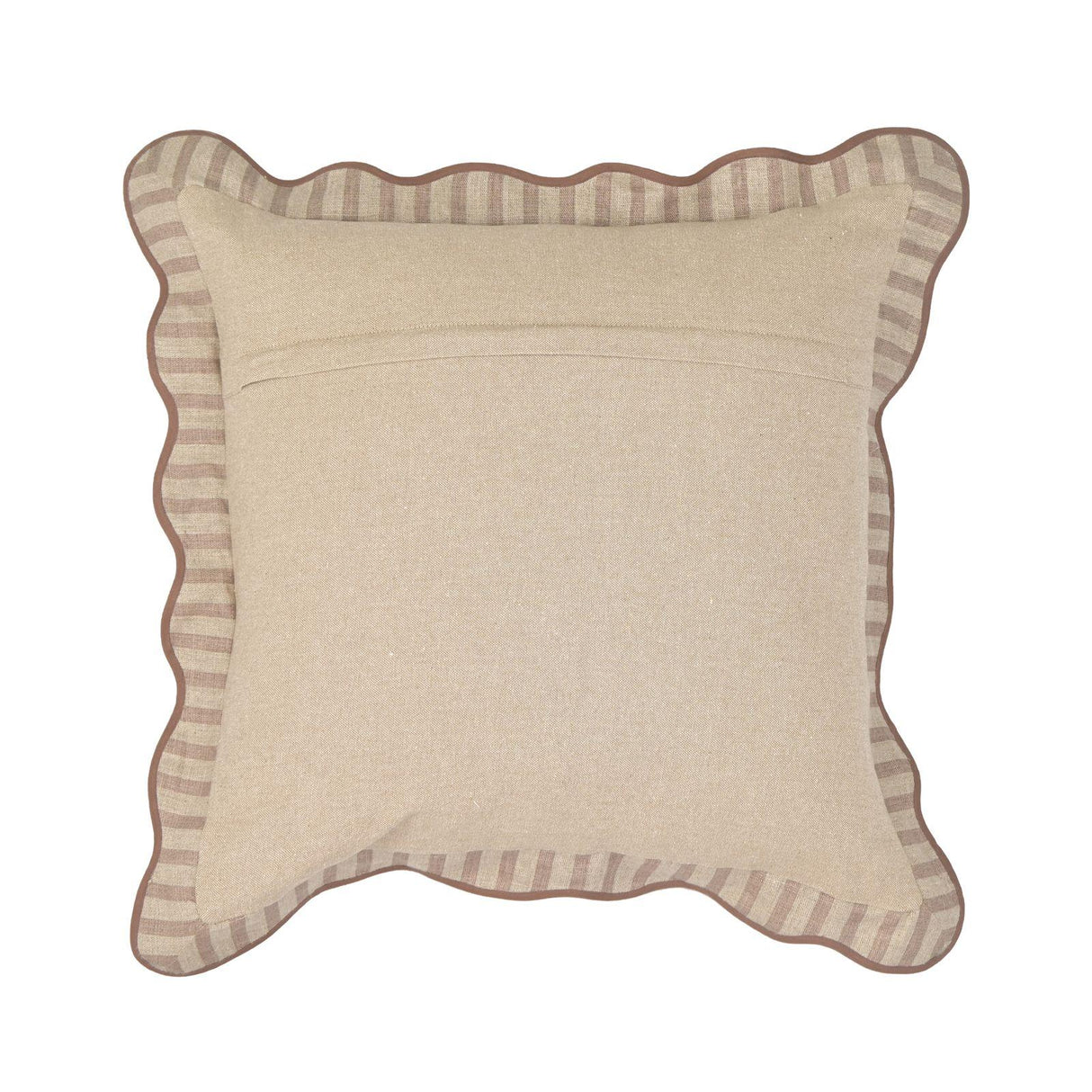 TOV Rose Taupe Striped Linen Accent Cushion - COVER Cover