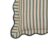 TOV Green Striped Linen Accent Pillow