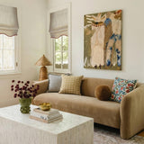 TOV Green Striped Linen Accent Cushion - COVER Cover