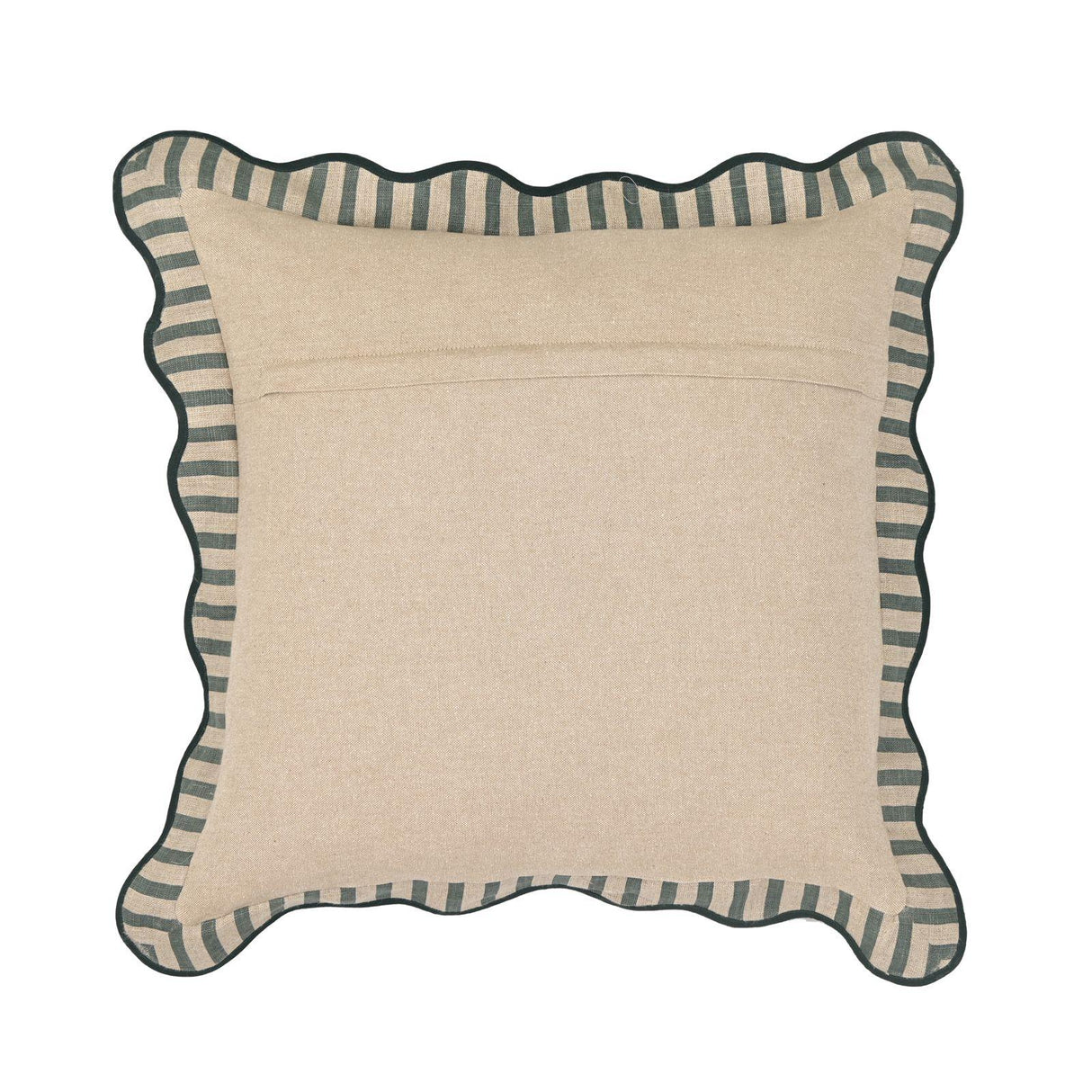 TOV Green Striped Linen Accent Cushion - COVER Cover