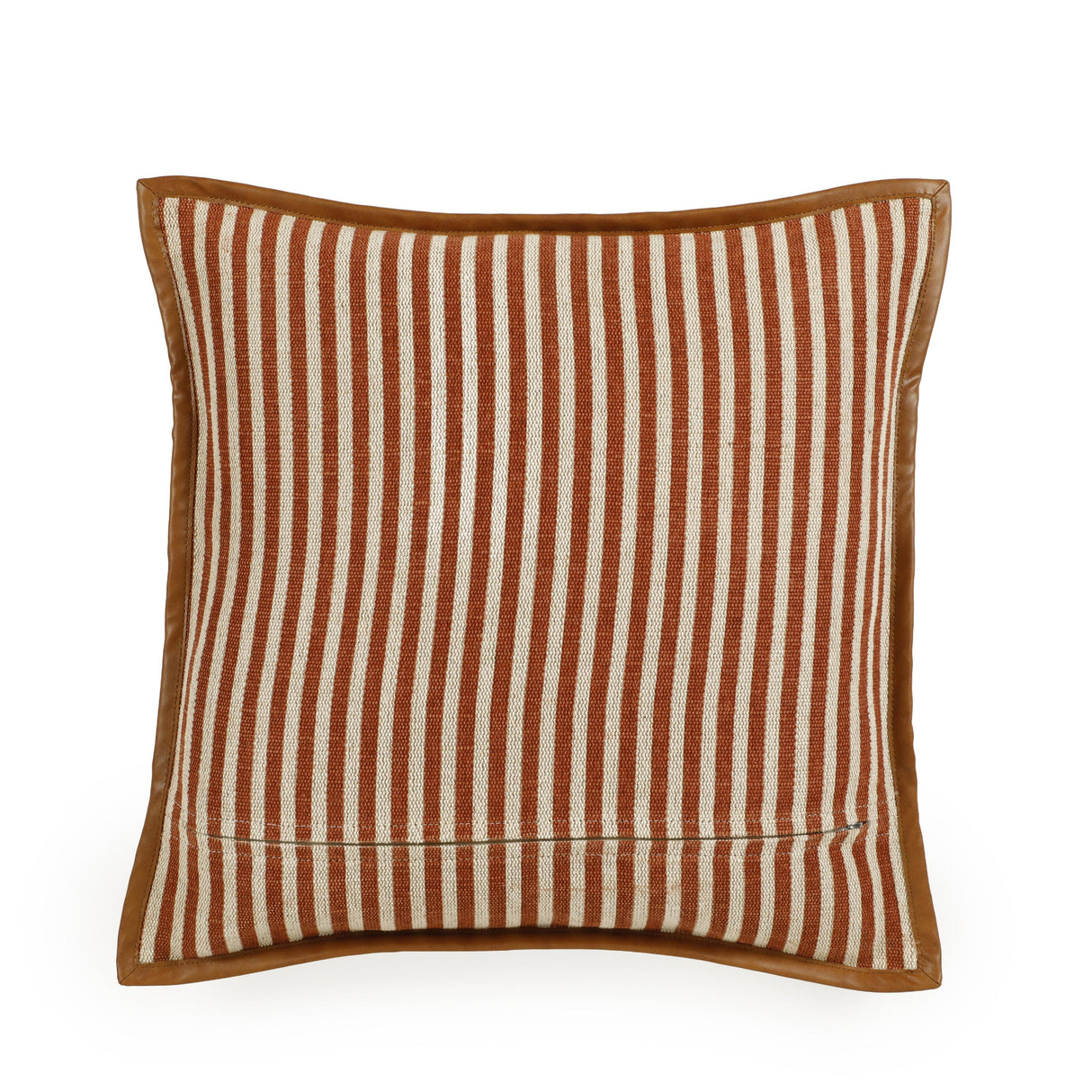 TOV Kora Terracotta Cotton Jute Throw Pillow - COVER Cover