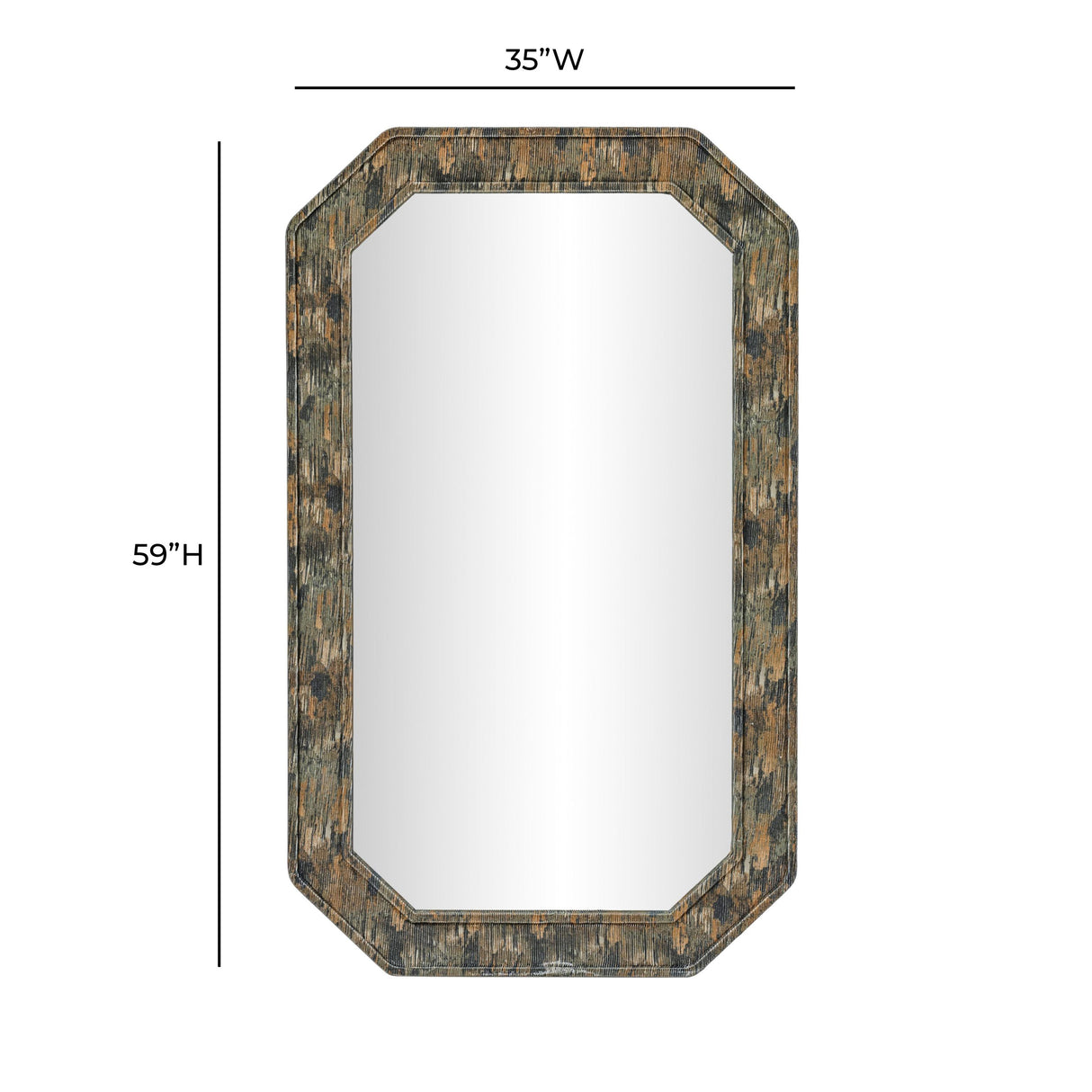 TOV Charlene Jewel Wall Mirror - Watercolor Print