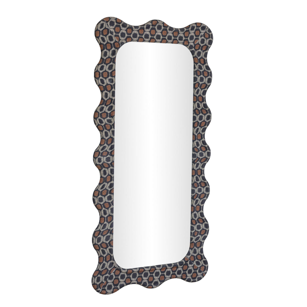 TOV Charlene Squiggle Wall Mirror - Biologic Print