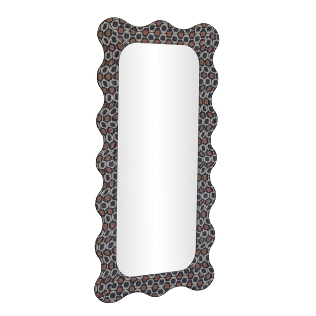 TOV Charlene Squiggle Wall Mirror - Biologic Print