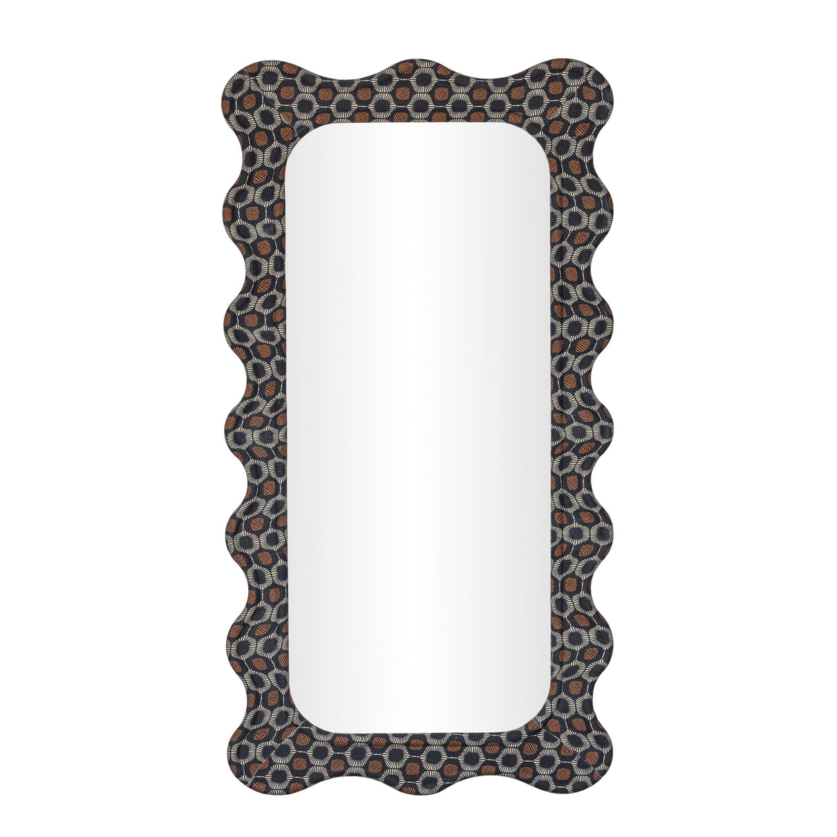 TOV Charlene Squiggle Wall Mirror - Biologic Print