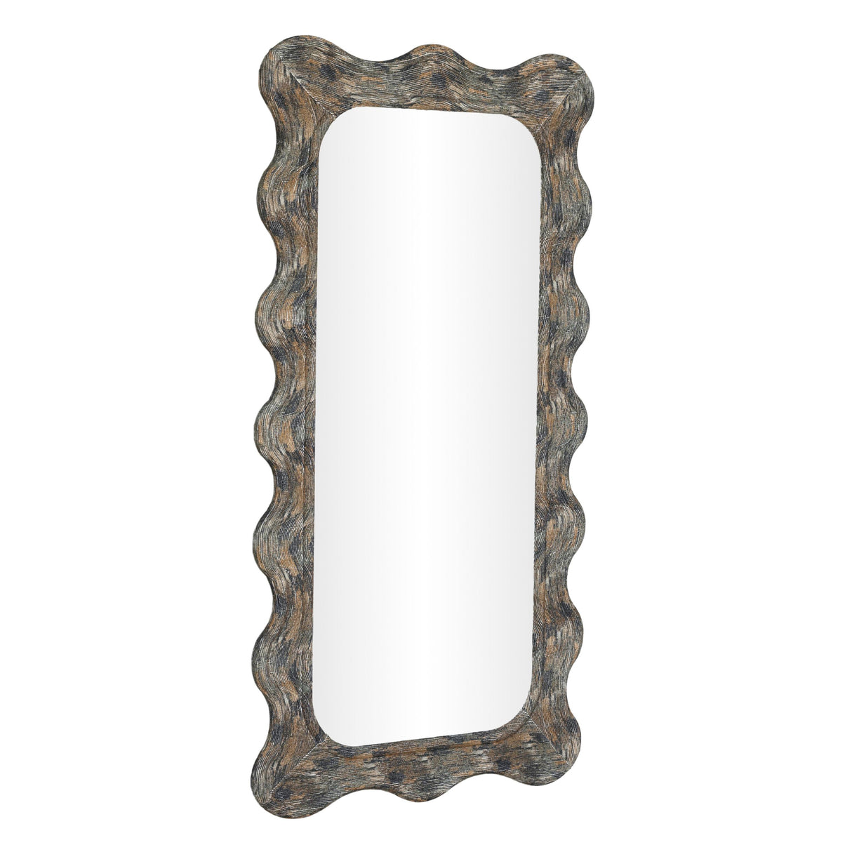 TOV Charlene Squiggle Wall Mirror - Watercolor Print