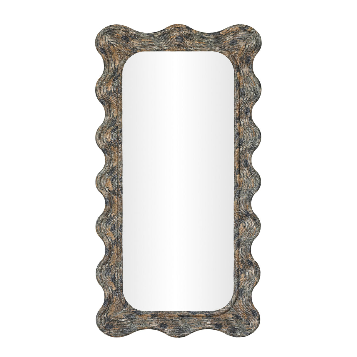 TOV Charlene Squiggle Wall Mirror - Watercolor Print