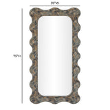 TOV Charlene Squiggle Wall Mirror - Watercolor Print