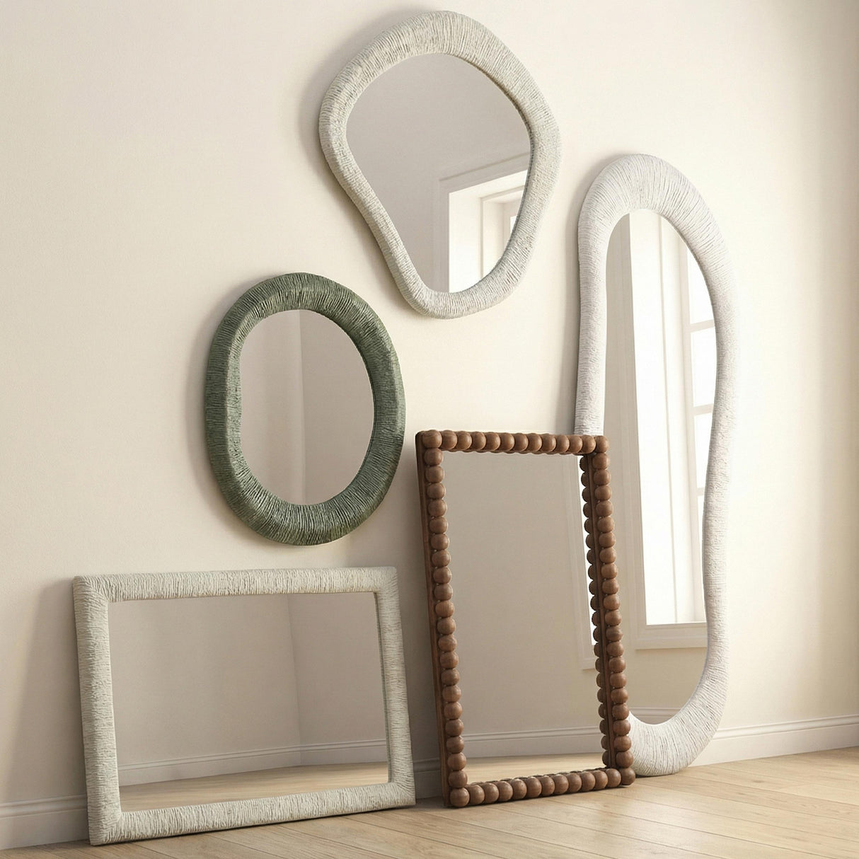 TOV Cheyanne Carved Solid Wood Rectangular Wall Mirror