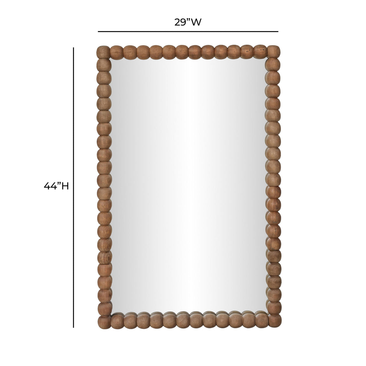 TOV Cheyanne Carved Solid Wood Rectangular Wall Mirror