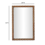 TOV Cheyanne Carved Solid Wood Rectangular Wall Mirror