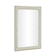 TOV Orpheus Ribbed Faux Stone Fiberglass Rectangular Wall Mirror