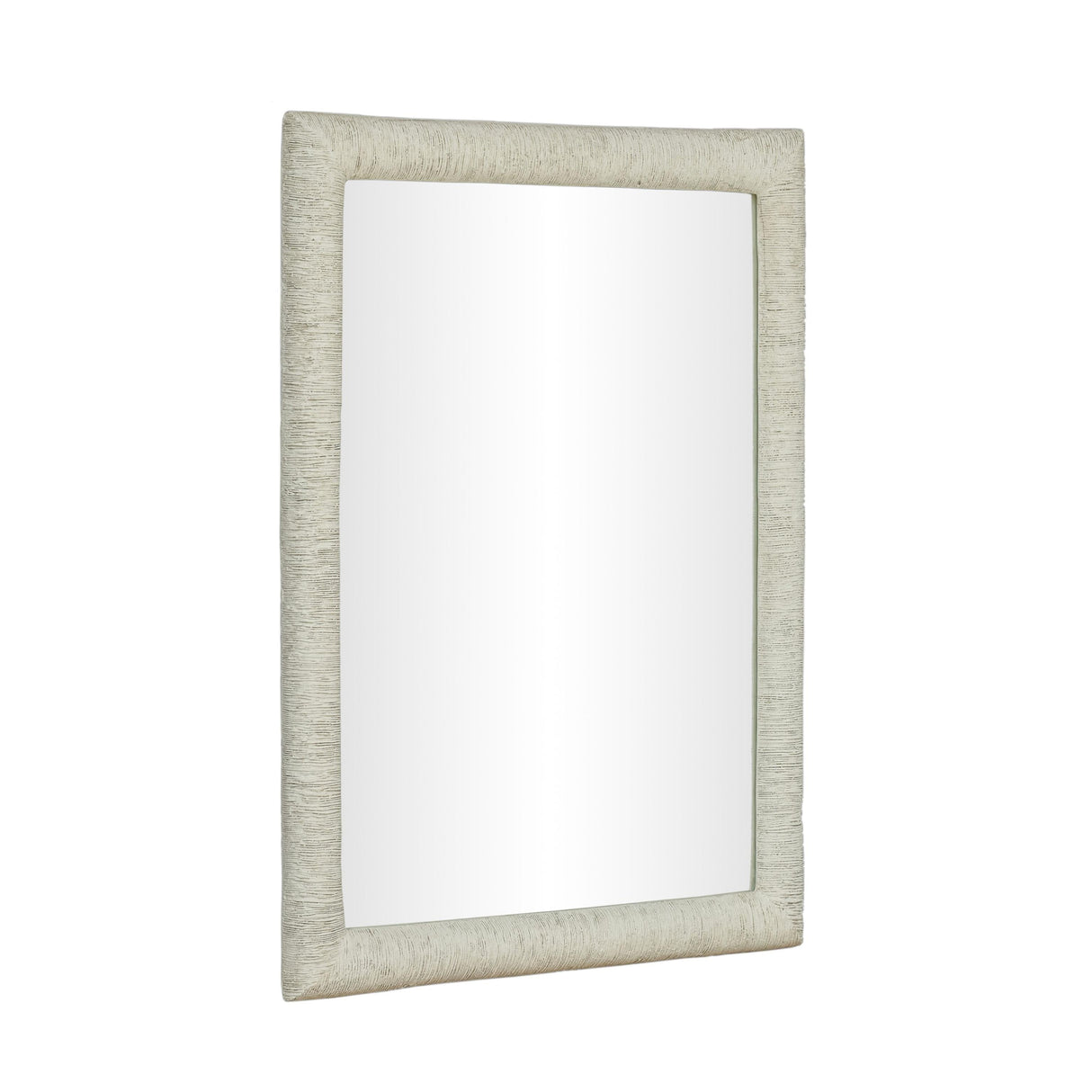 TOV Orpheus Ribbed Faux Stone Fiberglass Rectangular Wall Mirror