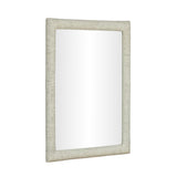TOV Orpheus Ribbed Faux Stone Fiberglass Rectangular Wall Mirror