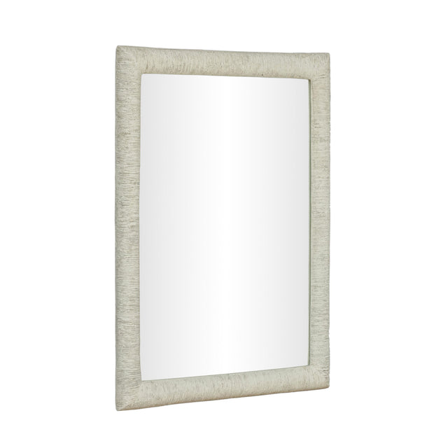 TOV Orpheus Ribbed Faux Stone Fiberglass Rectangular Wall Mirror