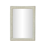 TOV Orpheus Ribbed Faux Stone Fiberglass Rectangular Wall Mirror