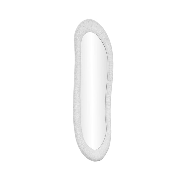 TOV Orpheus Ribbed Faux Stone Fiberglass Tall Floor Mirror