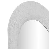 TOV Orpheus Ribbed Faux Stone Fiberglass Tall Floor Mirror