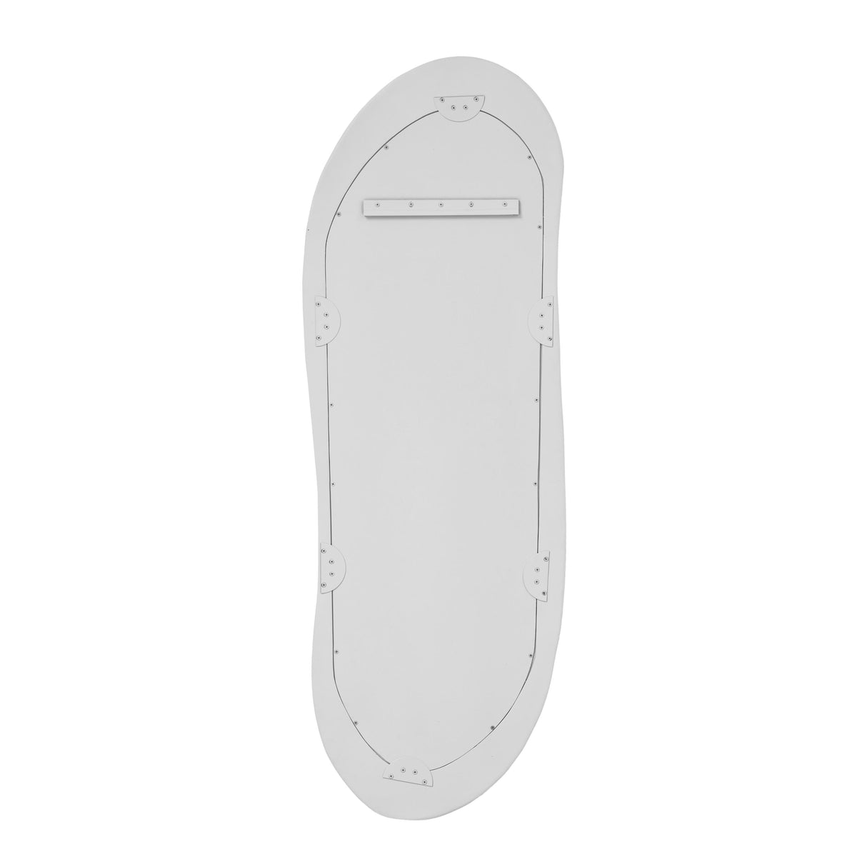 TOV Orpheus Ribbed Faux Stone Fiberglass Tall Floor Mirror