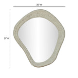TOV Orpheus Ribbed Faux Stone Fiberglass Wall Mirror