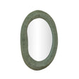 TOV Orpheus Ribbed Forest Green Fiberglass Thick Wall Mirror