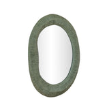 TOV Orpheus Ribbed Forest Green Fiberglass Thick Wall Mirror