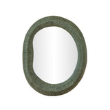 TOV Orpheus Ribbed Forest Green Fiberglass Thick Wall Mirror