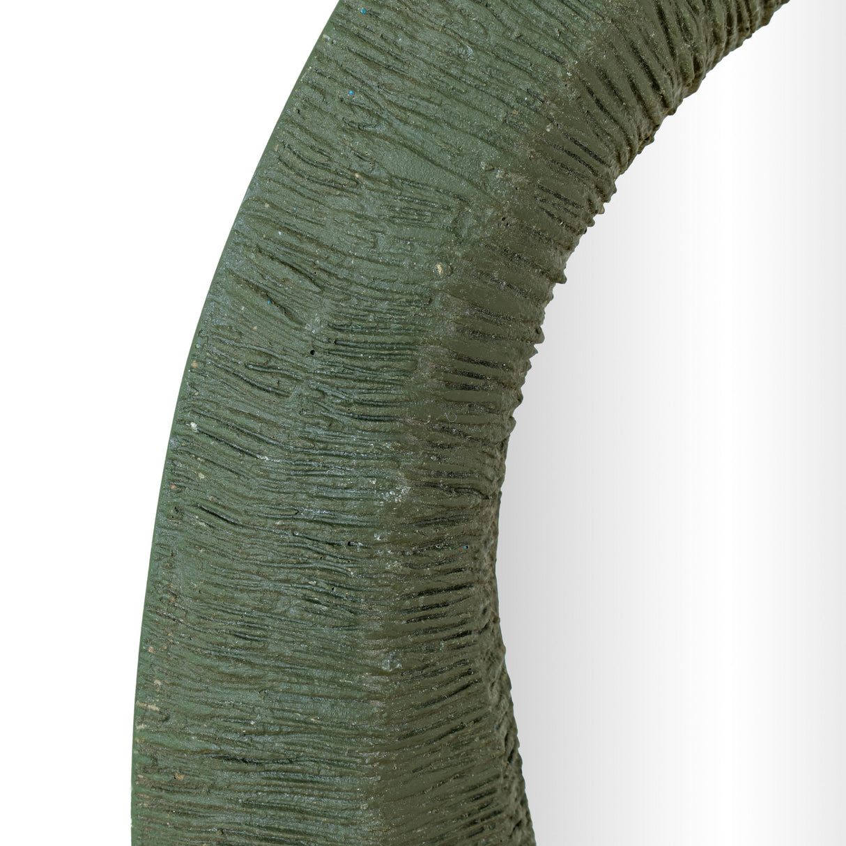 TOV Orpheus Ribbed Forest Green Fiberglass Thick Wall Mirror
