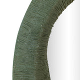 TOV Orpheus Ribbed Forest Green Fiberglass Thick Wall Mirror