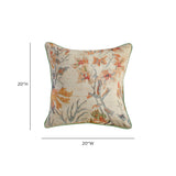 TOV Taman Natural Cotton Accent Pillow in Summer Florals - COVER Cover