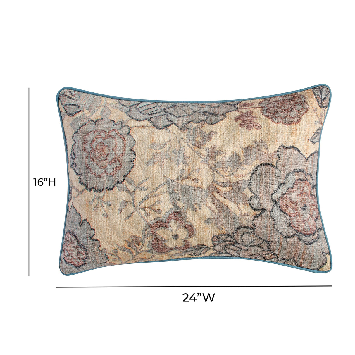 TOV Taman Natural Cotton Accent Pillow in Spring Florals