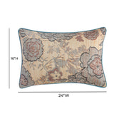 TOV Taman Natural Cotton Accent Pillow in Spring Florals