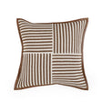 TOV Kora Brown Cotton Jute Throw Pillow - COVER Cover