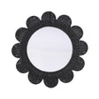TOV Coralie Black Rattan Round Mirror