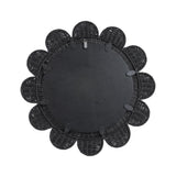 TOV Coralie Black Rattan Round Mirror