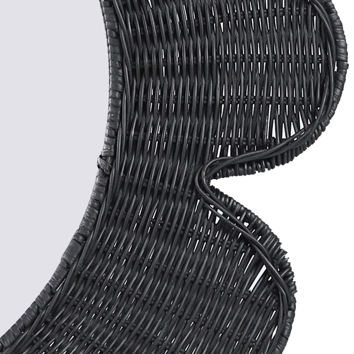 TOV Coralie Black Rattan Round Mirror