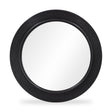 TOV Tanya Black Rattan Round Wall Mirror