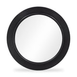 TOV Tanya Black Rattan Round Wall Mirror