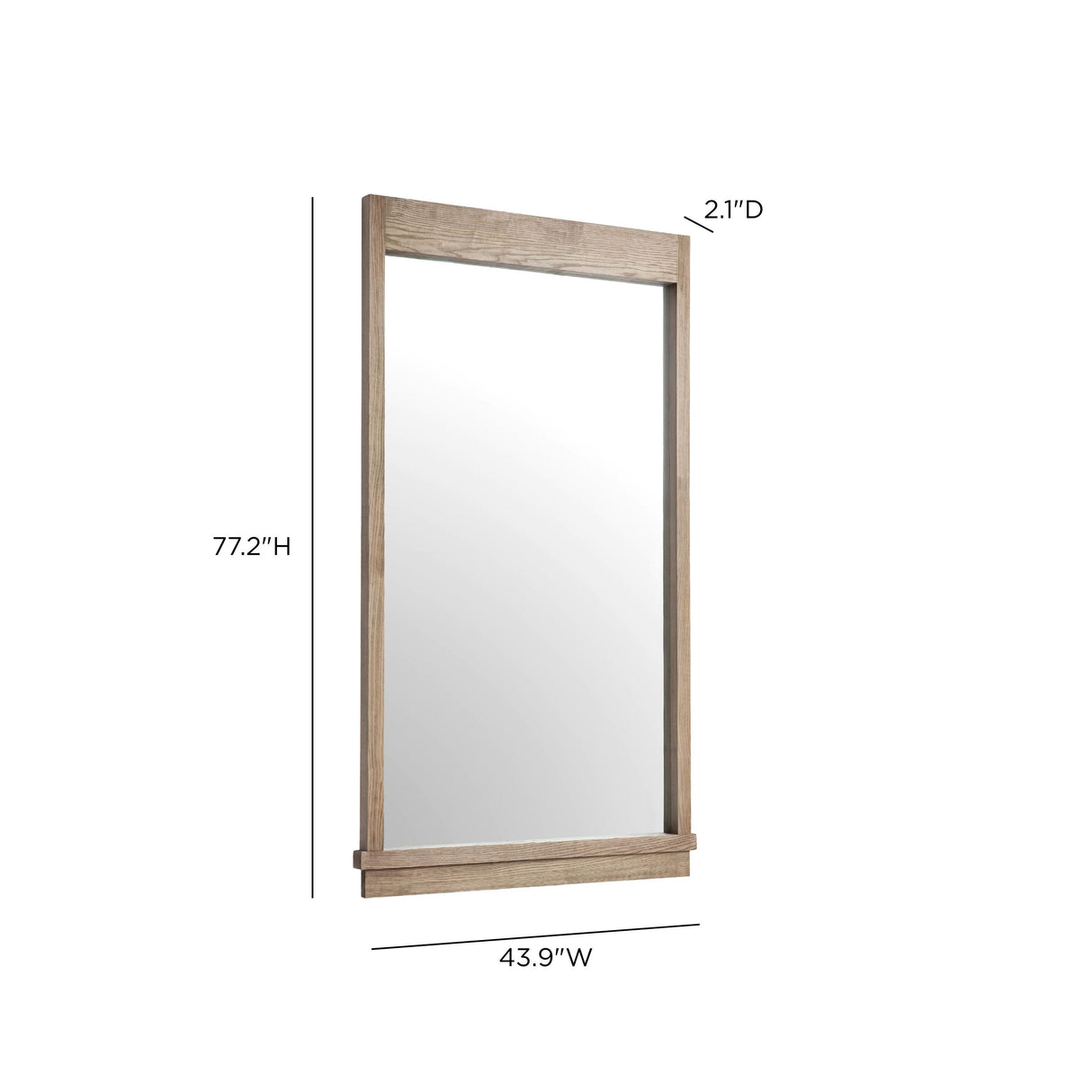 TOV Aimee Solid Brushed Wooden Ash Mirror