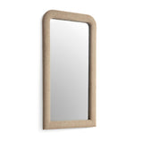 TOV Heidi Oversized Upholstered Floor Mirror in Honey Textured Fabric