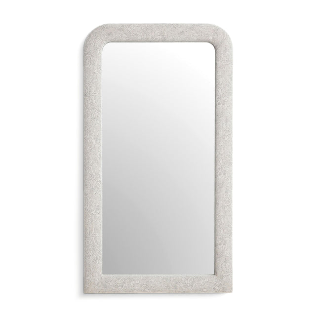 TOV Heidi Neutral Floral Jacquard Mirror