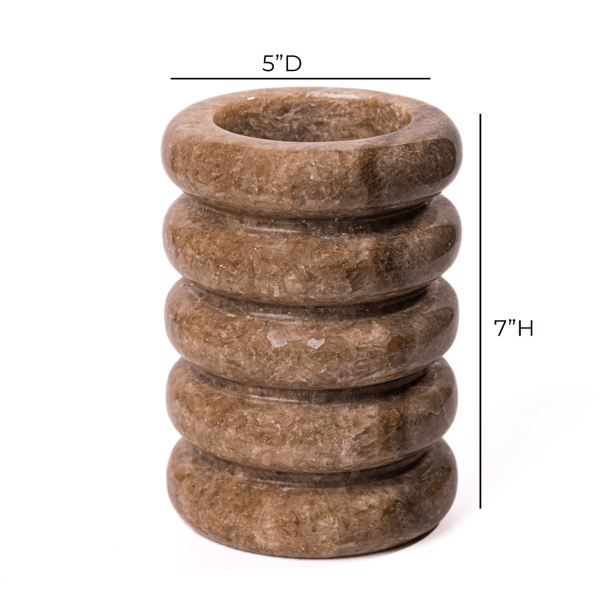 TOV Brown Marble Layered Vase
