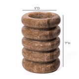 TOV Brown Marble Layered Vase
