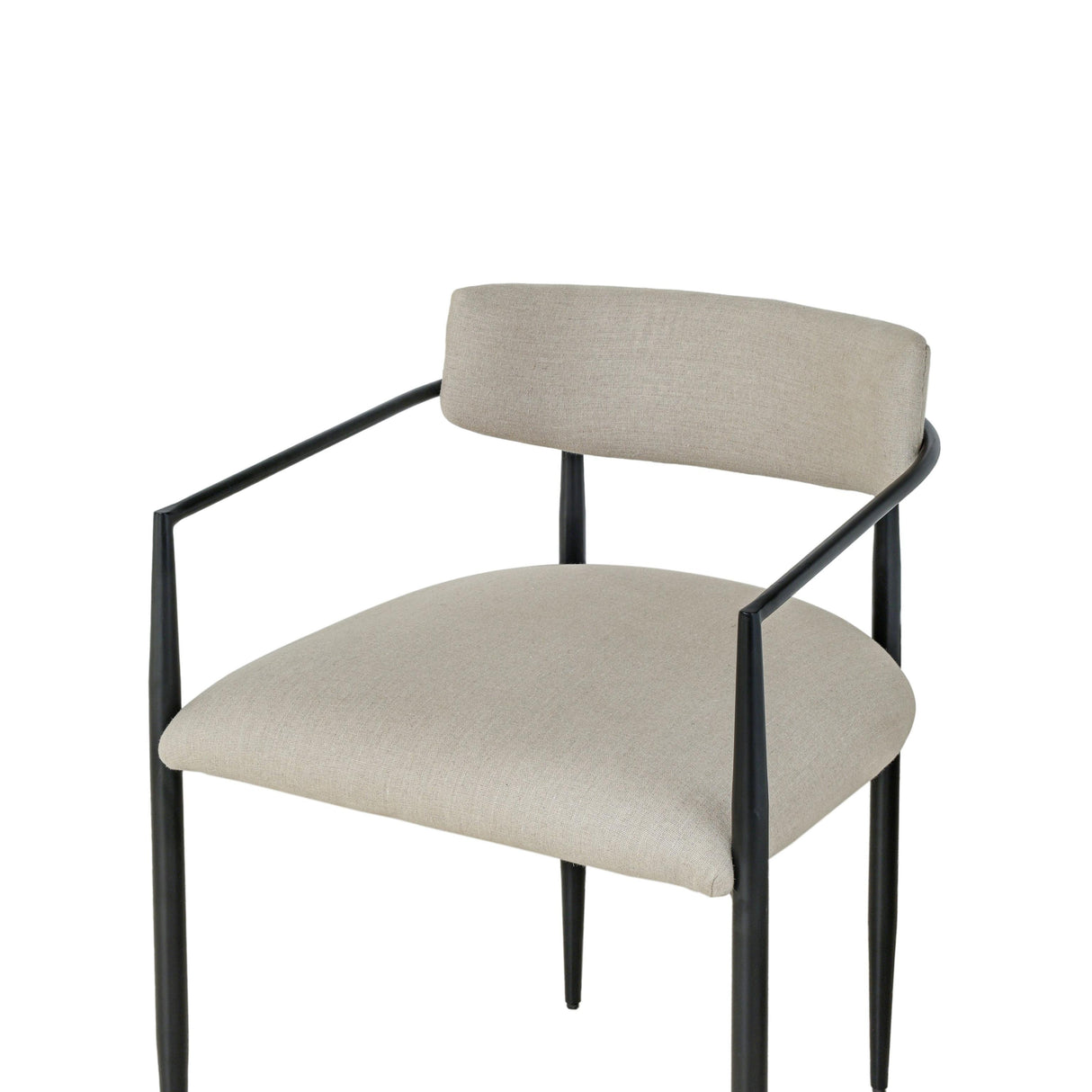 TOV Forte Forged Iron Upholstered Dining Chair