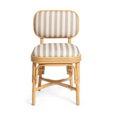 TOV Dorine Khaki Striped Dining Chair